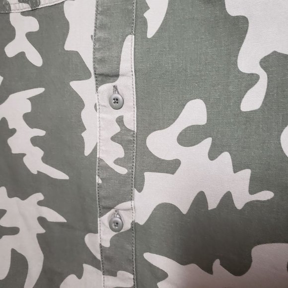 New with tags Camo Camouflage Military canvas jacket Shirt long sleeve size M - Picture 4 of 7